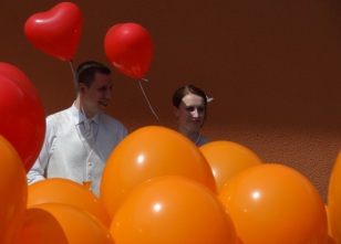 Überraschung: Luftballonstart
